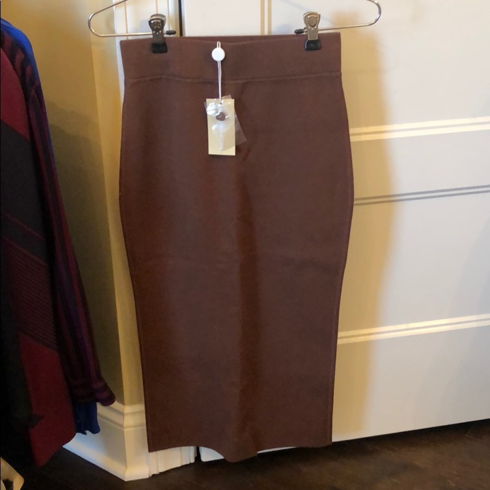 Michael kors xs brown pencil skirt stretch